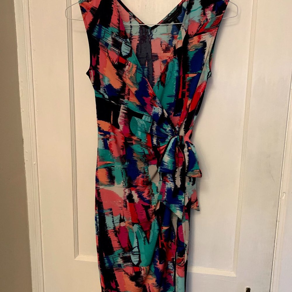 BCBG Multi-color wrap dress